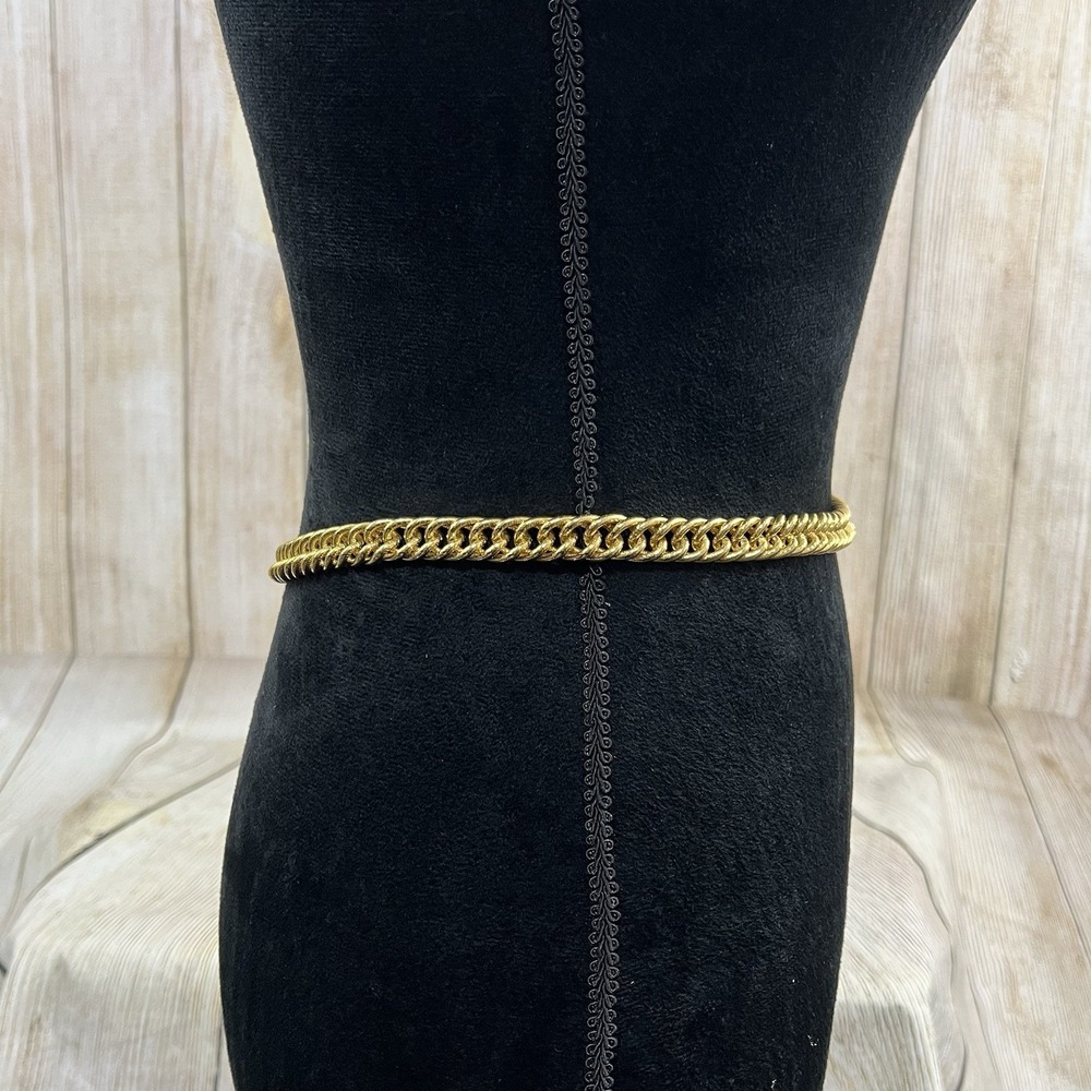 Women Chunky Gold Tone Chain Belt Curb Link 36" M/L Hip or Waist Belt Y2K Chic - Picture 2 of 6